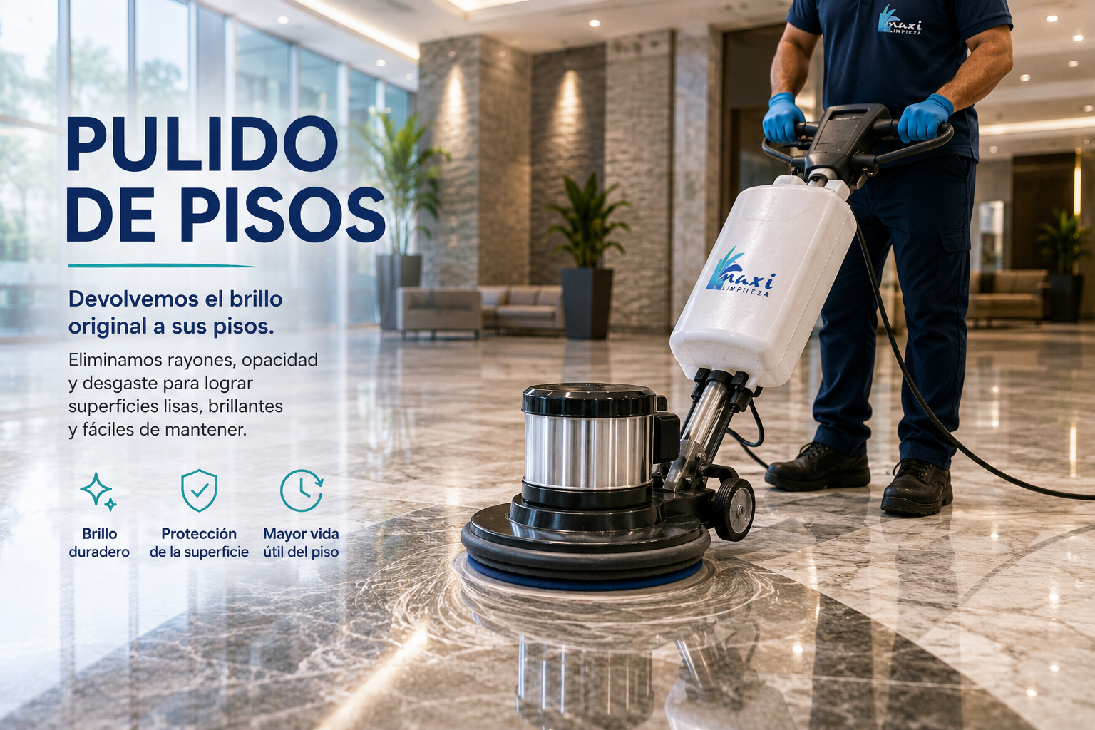 Pulido y mantenimiento profesional de pisos